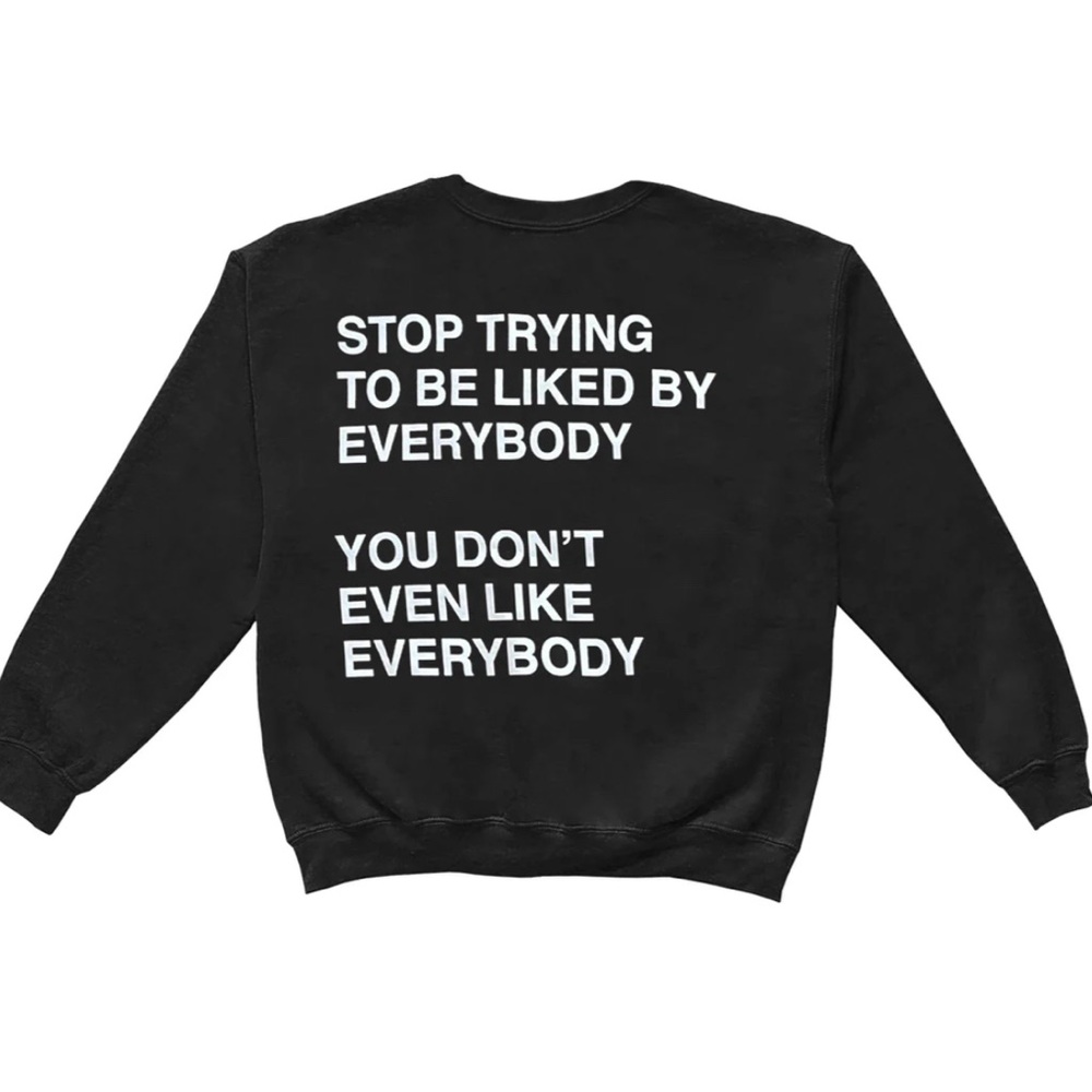 WERE NOT REALLY STRANGERS BLACK CREWNECK